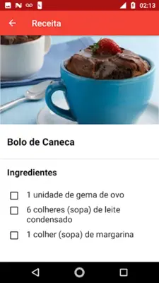 Receitas de Bolos Caseiro android App screenshot 1